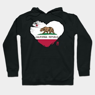 U.S. State - I Love California - California Flag Hoodie